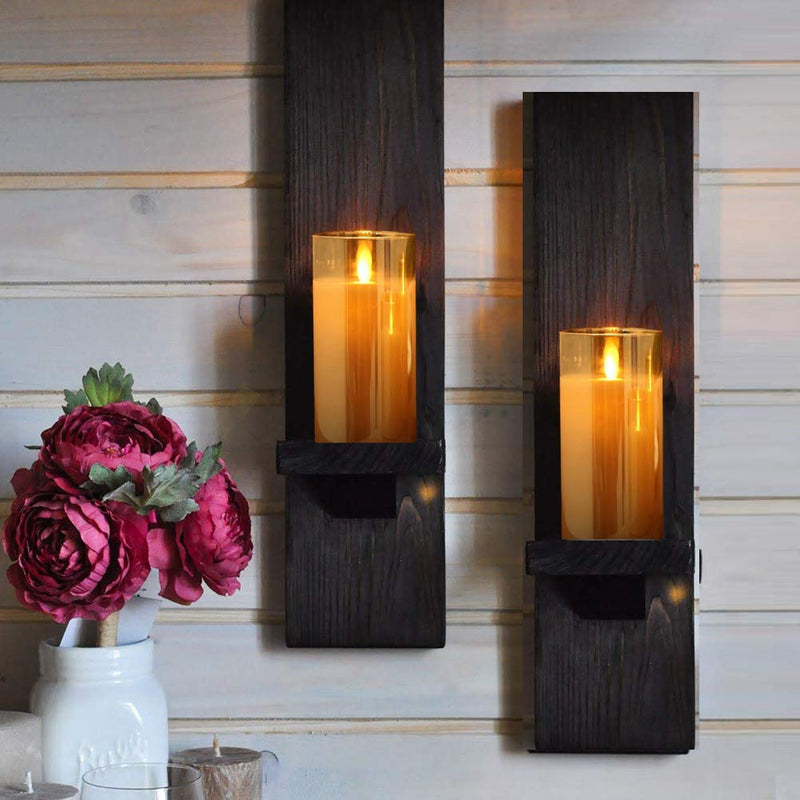 5plots 3” x 6” Gold Flickering Flameless Candles, Unbreakable Glass Battery Operated Plexiglass LED Pillar Radiance Candles with Remote Control and Timer - PawsPlanet Australia