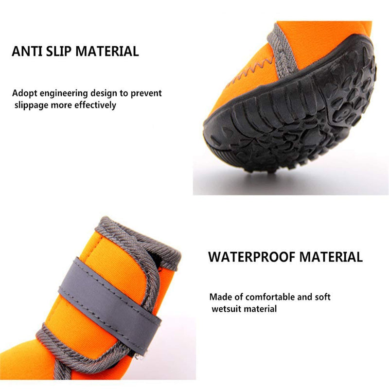 [Australia] - U/K Uwoll Dog Booties Shoes for hot Pavement Dogs paw Protection Puppy Winter Hiking Boots Soft Waterproof Anti-Slip Sole Protector 4Pcs Extra Small 