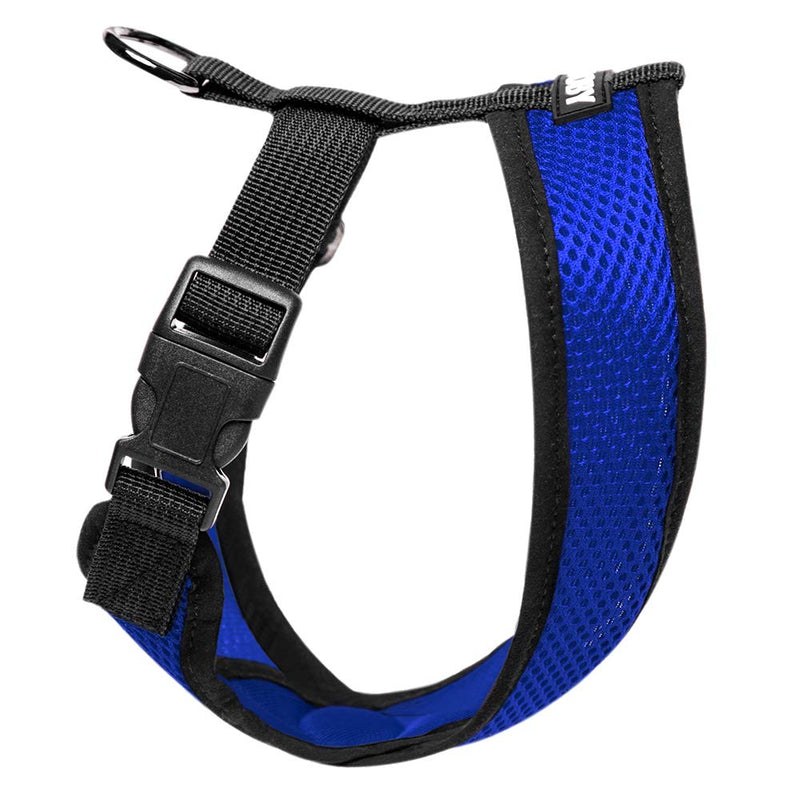 [Australia] - Gooby - Comfort X Head-in Harness, Small Dog Harness with Patented Choke Free X Frame Medium (9-15 lbs) Blue 