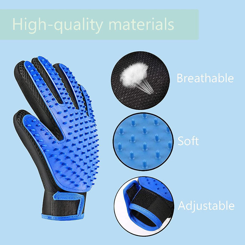 JINCHENG dog massage glove, grooming glove for pets, pet grooming glove, glove massage glove with improved five-finger design - perfect for dogs and cats (2) 2 - PawsPlanet Australia