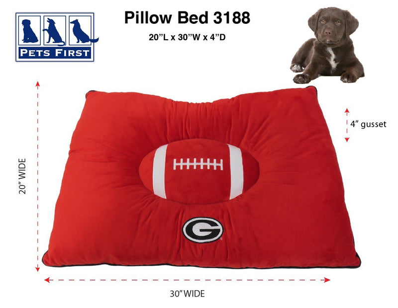 [Australia] - Pets First Collegiate Pet Accessories, Dog Bed, Georgia Bulldogs, 30 x 20 x 4 inches 