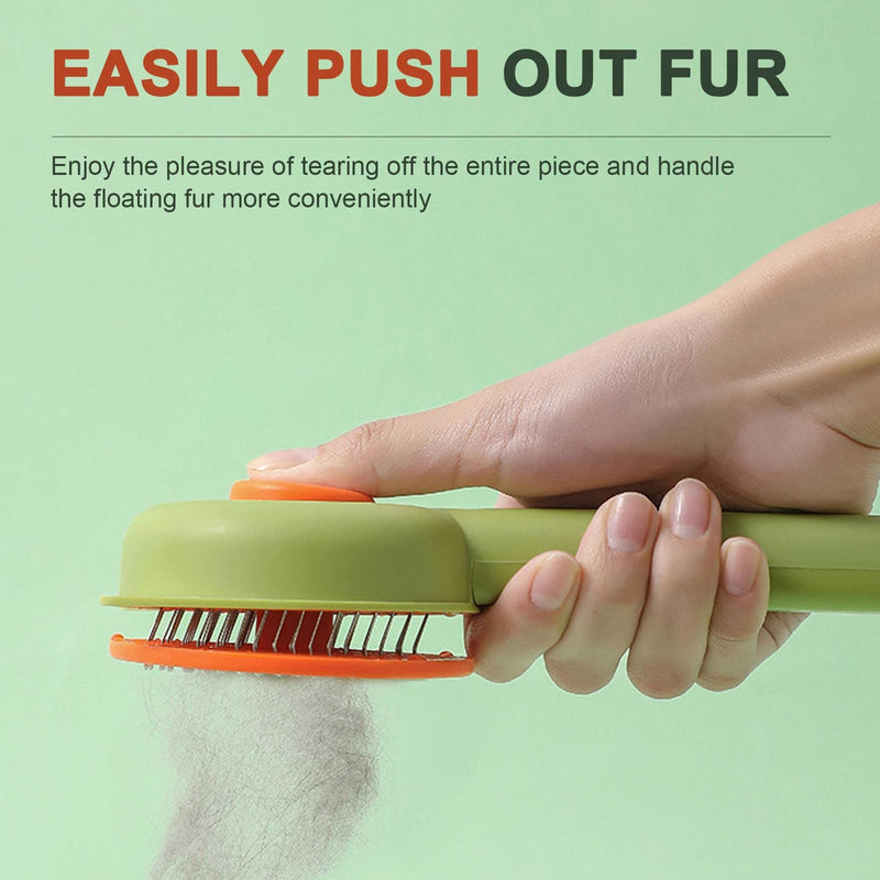 AWAVM cat brush dog brush for short hair and long hair animal hair brush - self-cleaning cat dog brush for removing loose undercoat and mats - PawsPlanet Australia