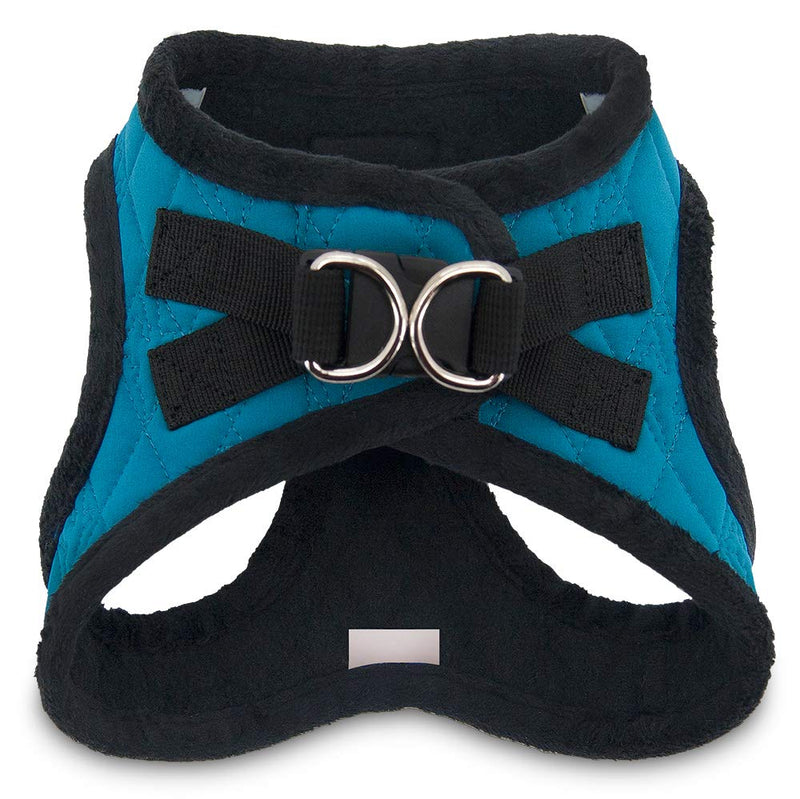 [Australia] - Voyager Step-in Plush Dog Harness - Soft Plush, Step in Vest Harness for Small and Medium Dogs by Best Pet Supplies Small (Chest: 14.5" - 17") Turquoise Plush 