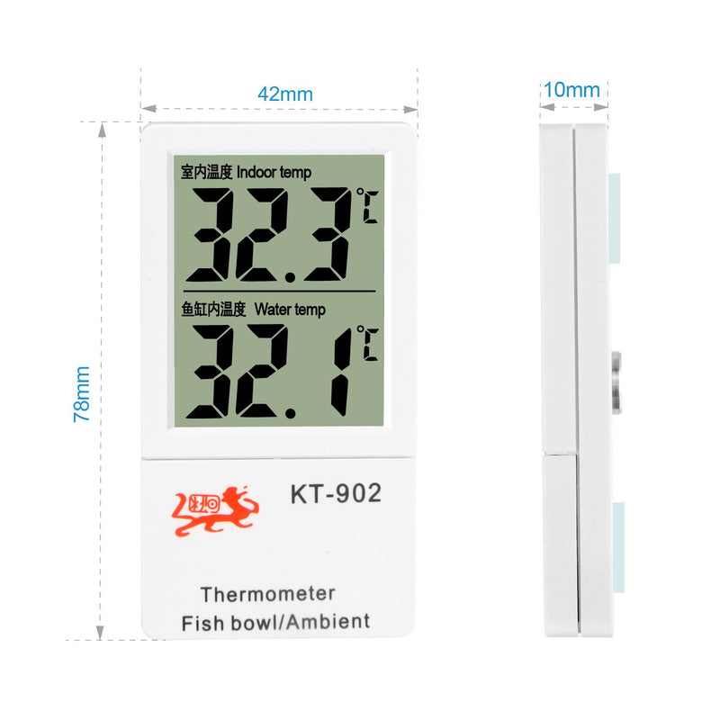 [Australia] - Amagle Indoor Digital Thermometer Aquarium Submersible Fish Tank Terrarium LCD Digital Thermometer 