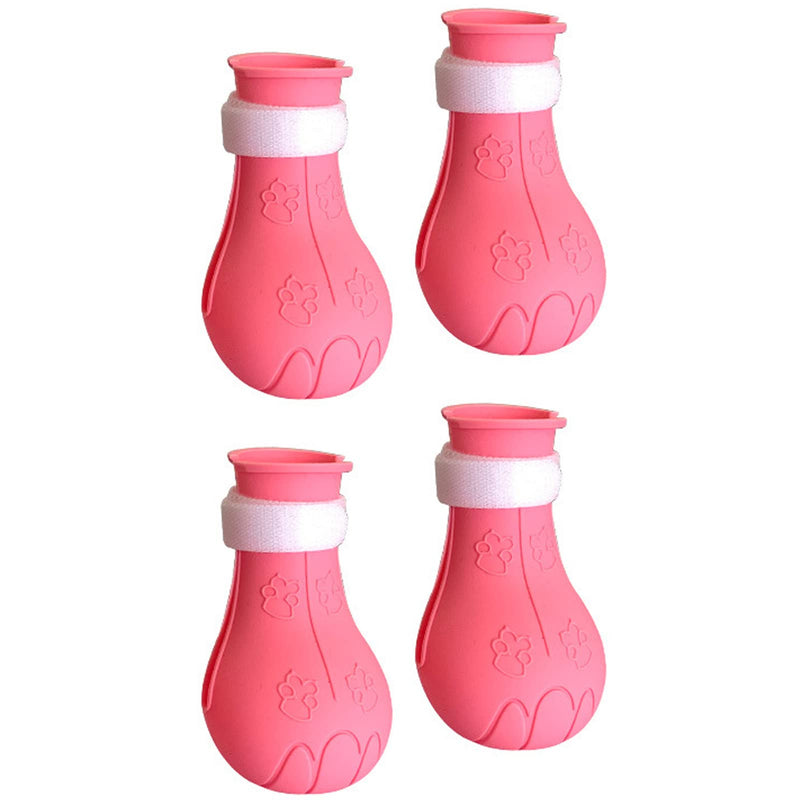 TITA-DONG Pack of 4 Silicone Anti-Scratch Cat Shoes, Anti-Off Shoes, Nail Gloves, Cat Boots Only for Cats, Silicone Pet Cat Paw Protector, Cat Feet, Claw Covers for (Pink) Pink - PawsPlanet Australia