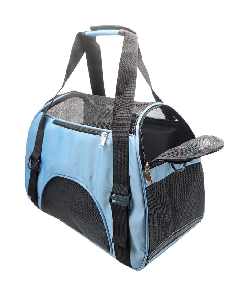 Tecageaon Pet Carrier Airline Approved Cat Carrier Dog Carrier for Medium Small Cats Small Puppy Kitten,Dog Cat Pet Travel Carrier (Small, Blue) S - PawsPlanet Australia