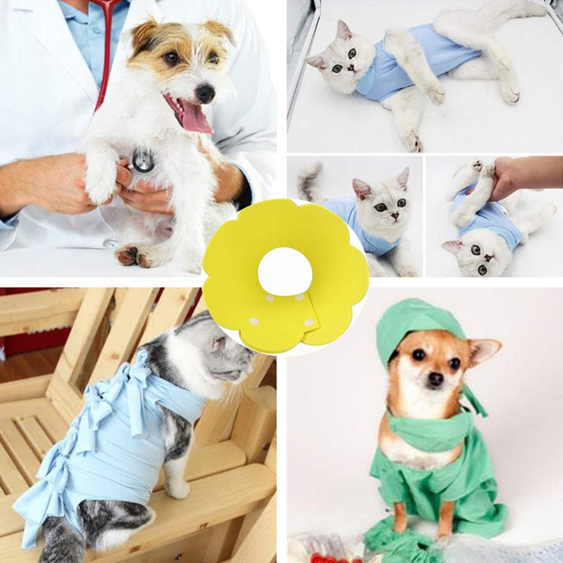 N\A 2 Pieces Pet Cone Collar Pet Recovery Protective Collar After Surgery Neck Collar for Recovery from Surgery Wound or Sterilization Dogs and Cats - PawsPlanet Australia