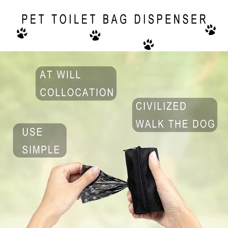 LELE LIFE Pack of 2 Fashion Dog Poop Garbage Bag Dispenser, Pet Dog Poop Bag Dispenser, Dog Poop Bag Holder, Leash Dispenser for Dog Poop Bags, Black Solid Black - PawsPlanet Australia