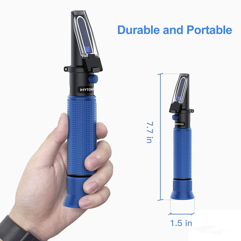 HYTOMATO Salinity Refractometer for Aquarium, Salinity Tester with ATC and Dual Scale: 0-100‰ & 1.000-1.070 Specific Gravity, Saltwater Tester for Seawater, Pool, Fish Tank - PawsPlanet Australia