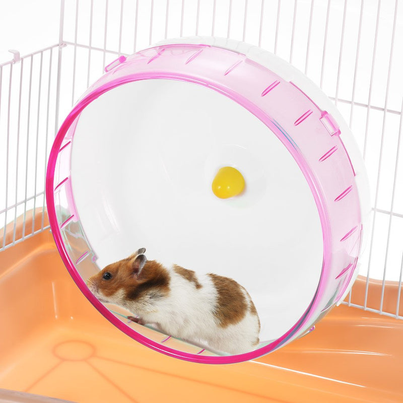 [Australia] - Festnight 8.3inch Pets Exercise Wheels Hamster Mice Gerbil Rat Exercise Wheel Silent Spinner PP Run Disc Small Animal Pet Toy Pink 