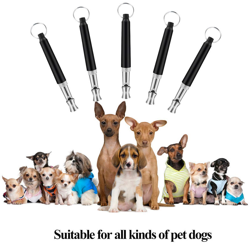 Bcyajdi Dog Whistle, Ultrasonic Dog Training Whistles with Adjustable Pitch Frequencies, Silent Dog Whistles for Recall, Stop Barking, Dog Training, 2 Pack Black - PawsPlanet Australia