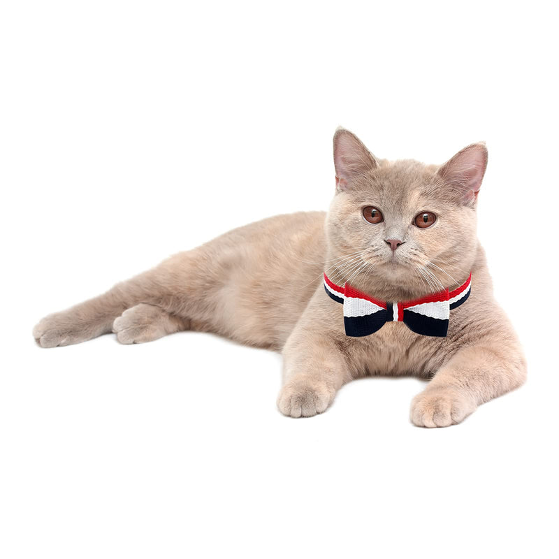 Breakaway Cat Collar with Removable Bow Tie and Bell, Elegant Style Kitty Collars Soft Comfortable for Kitty Cats Puppy - PawsPlanet Australia