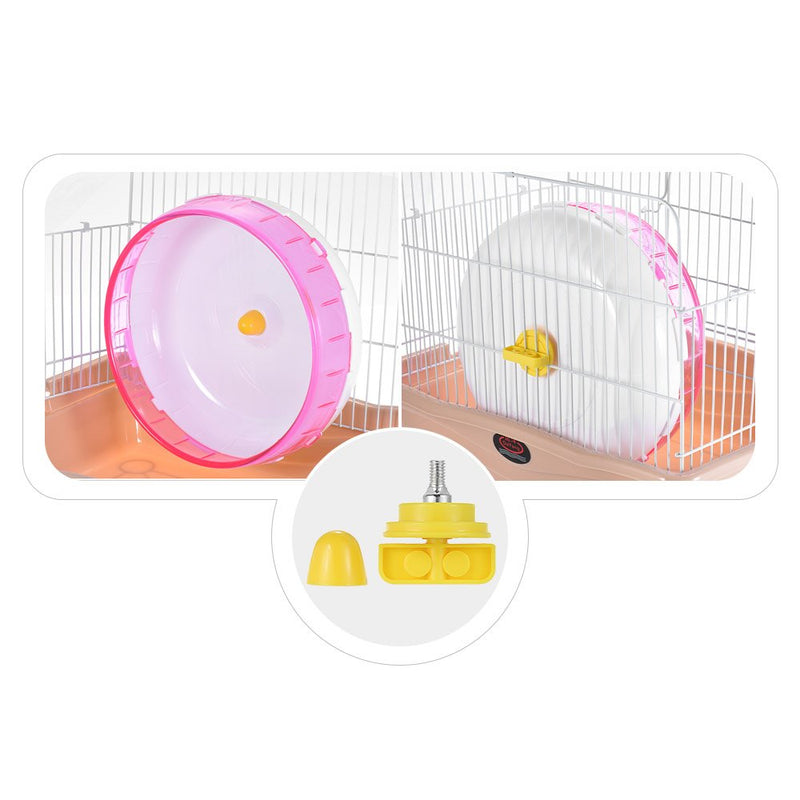 [Australia] - Festnight 8.3inch Pets Exercise Wheels Hamster Mice Gerbil Rat Exercise Wheel Silent Spinner PP Run Disc Small Animal Pet Toy Pink 