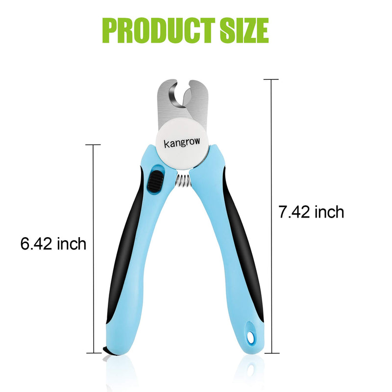 Kangrow Cat Claw Clippers - Nail Trimmer for Dog - Toenail Clipper for Dogs and Cats - with Sharp Blades, Safety Guard and Free Nails File - PawsPlanet Australia