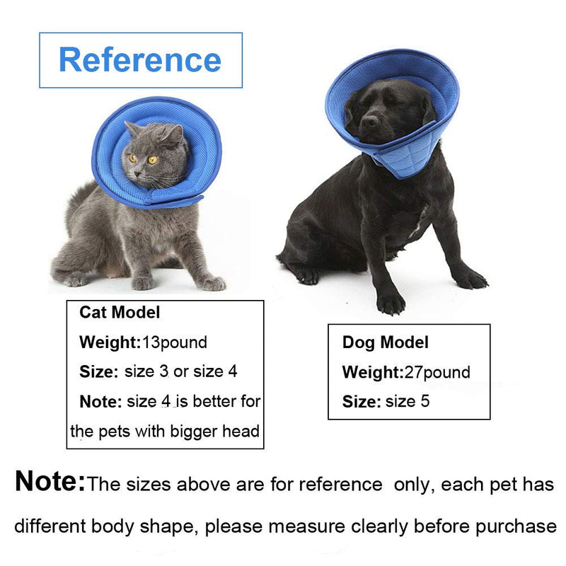 HanryDong Breathable Mesh Elizabethan Collar, Blue Soft Comfy Adjustable E-Collar, Quicker Healing Pet Recovery Cone, Soft Edges,Anti-Bite/Lick for Cat, Dog Blue 6(14.57-16.14in, for medium dogs below 40LBS) - PawsPlanet Australia