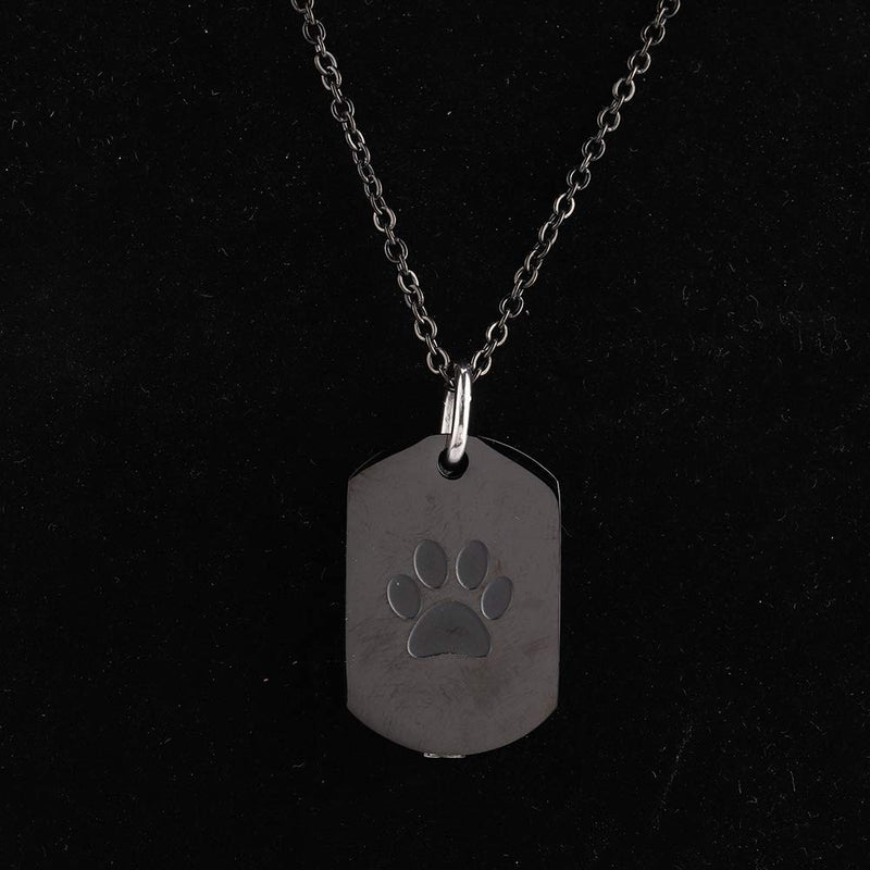 Pssopp Urn Necklace for Ashes Dog Cat Pets Ashes Footprint Pattern Memorial Jewelry Cremation Urn Necklace Dog Ashes Keepsake Locket for Women Girls - PawsPlanet Australia