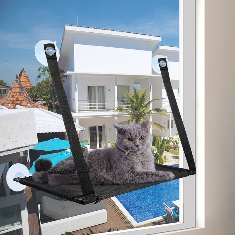 PetDijon Cat Window Hammock Cat Window Perch Space Saving Cat Beds for Indoor Cats Cat Resting Shelf 360° Sunny Seat Cat Hammock - PawsPlanet Australia