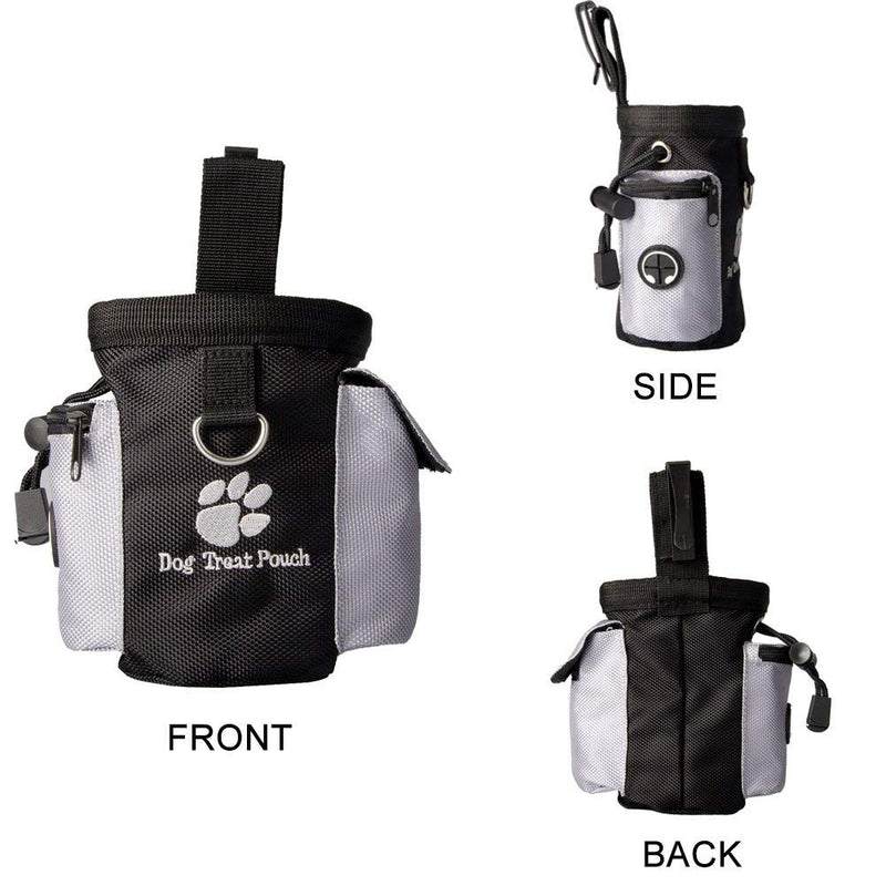 [Australia] - eBasics Puppy Dog Treat Pouch for Training Dog Reward Pouch Snack Bag Bait Bag Dog Treat Carrier Holder Waist Clip Drawstring Closure, Fit Small Medium Hands, No Strap 1-1/2 Cups - Fit Small Medium Hands, No Strap 