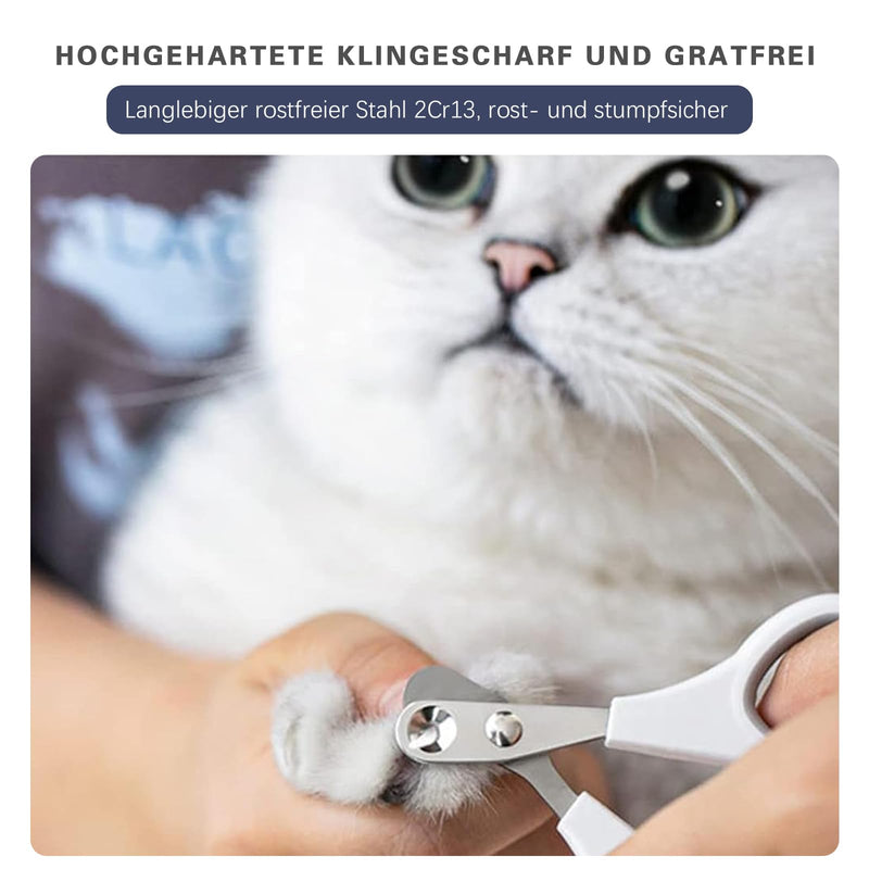 VENUSDALI Cat nail clippers for pets, cat nail clipper with unique 25 degree cutting head, professional cat claw scissors for small dogs, puppies, cats, rabbits, curved blade, single hole - PawsPlanet Australia