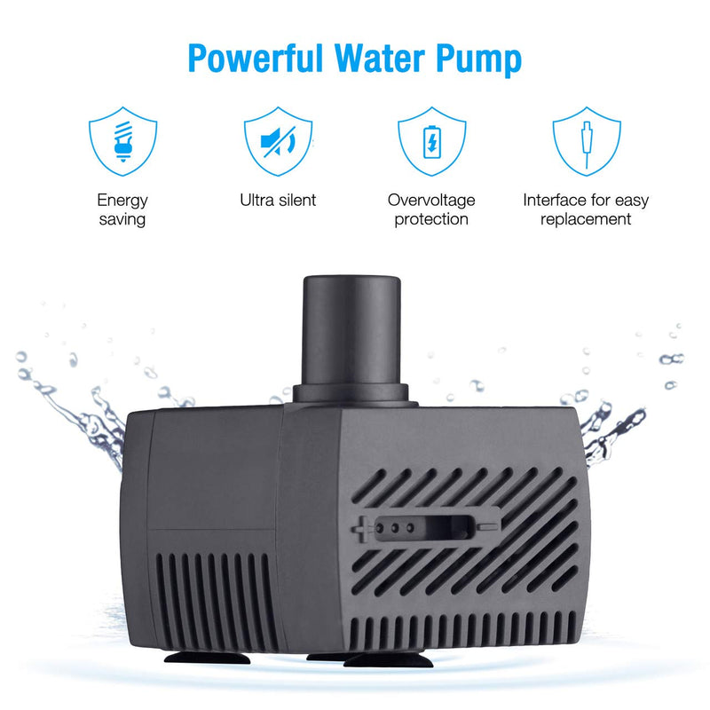 isYoung Pet Fountain Pump for LED Cat Fountain,Super Silent Submersible Electric Replaceable Water Pump with Low Power Consumption - PawsPlanet Australia