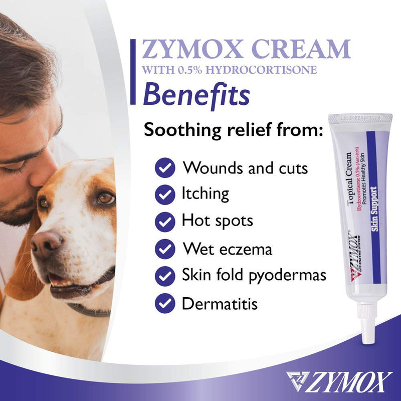 ZYMOX Topical Cream Infection and Wound Care 1 oz. Net wt 1 Ounce - PawsPlanet Australia