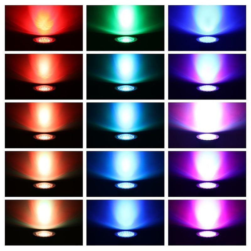 COVVY Waterproof Underwater Spot Lights Multicolour RGB Aquarium Lights with Remote Control for Garden Pond Fish Tank Swimming Pool,UK Plug (Set of 4 Lights) Set of 4 Lights - PawsPlanet Australia