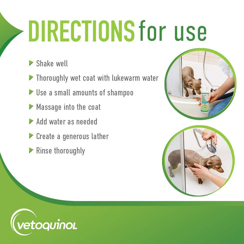[Australia] - Vetoquinol Aloe & Oatmeal Shampoo — Gentle, Moisturizing Formula with Coconut Scent for Dogs & Cats 16 Fl Oz 