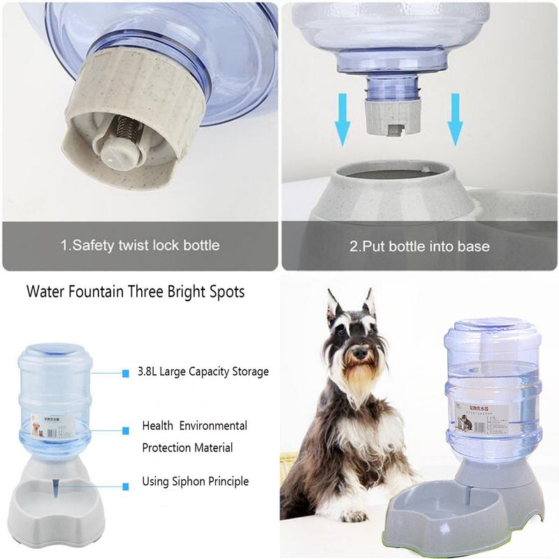 [Australia] - Old Tjikko Dogs Water Dispenser,Water Bowl for Dogs,Pet Water Dispenser,Automatic Dog Water Bowl Cat Water Dispenser Dog Drinking Fountain,1 Gallon (Water Dispenser) 