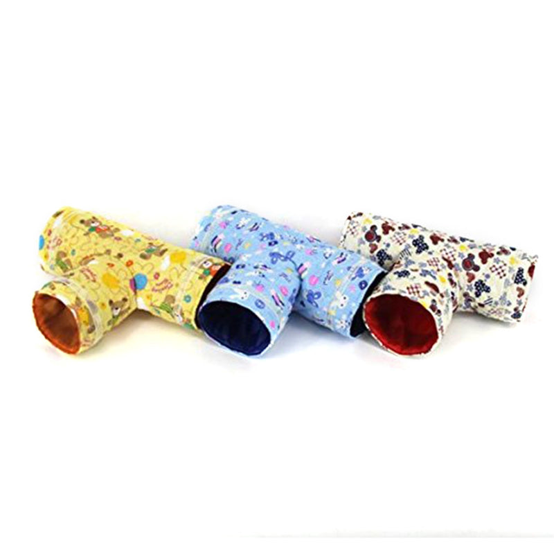 [Australia] - RYPET Small Animal Play Tunnel, Collapsible Pet Toy Tunnel for Hamster, Guinea Pig, Chinchillas, Mice, Rats Blue 