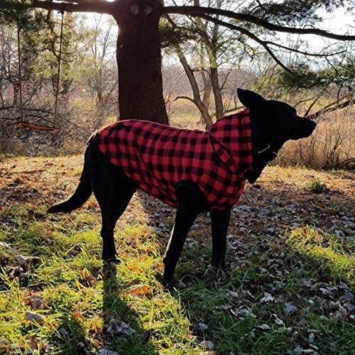 [Australia] - LEMONPET Dog Jacket Winter Warm Dog Coat with Removable Hoodie Soft Cozy Apparel Clothing for Small Medium Large Dogs, S M L XL XXL XXXL S(Chest:17.7", Neck:10.23", Back:11.8") Red 
