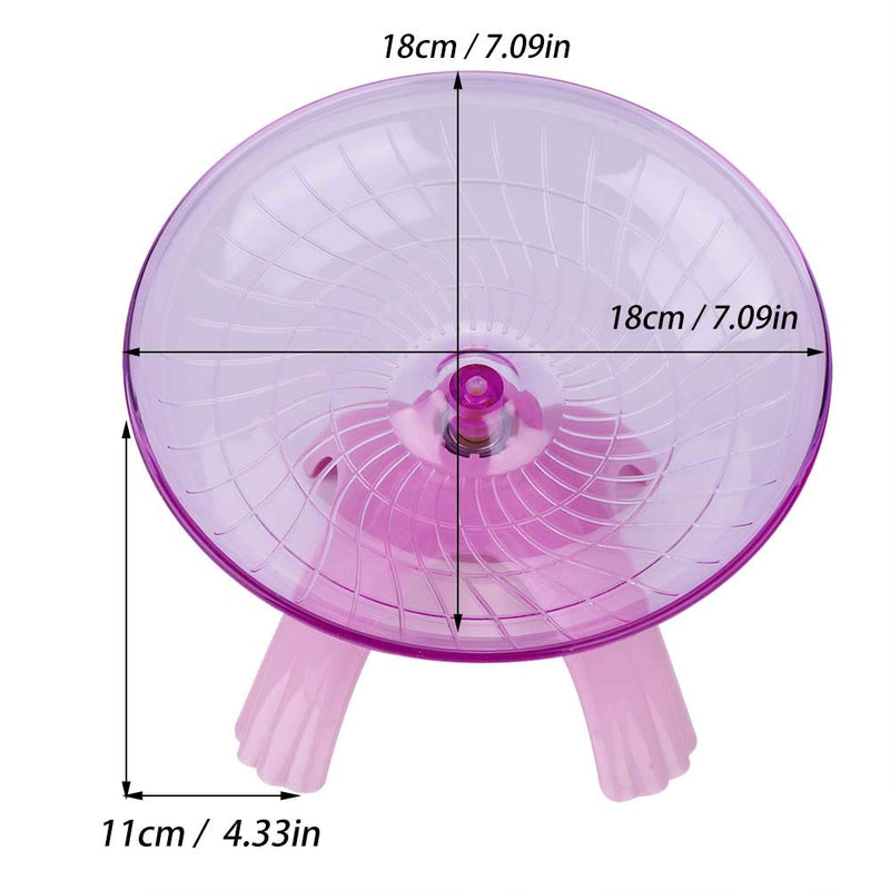 HEEPDD Silent Spinner, Mute Plastic Hamster Wheel Flying Saucer Wheel Translucent Exercise Wheel for Small Animals Hamsters Gerbils Guinea Pigs(Pink) Pink - PawsPlanet Australia