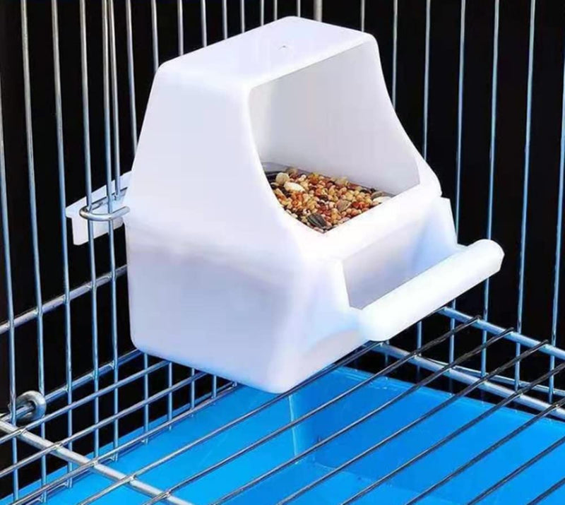 BRYHZKCM Small Bird Slot Feeder No Mess Cage Hanging Feeder Cup Plastic Food & Water Dispenser Bowl，(2 Pieces) - PawsPlanet Australia