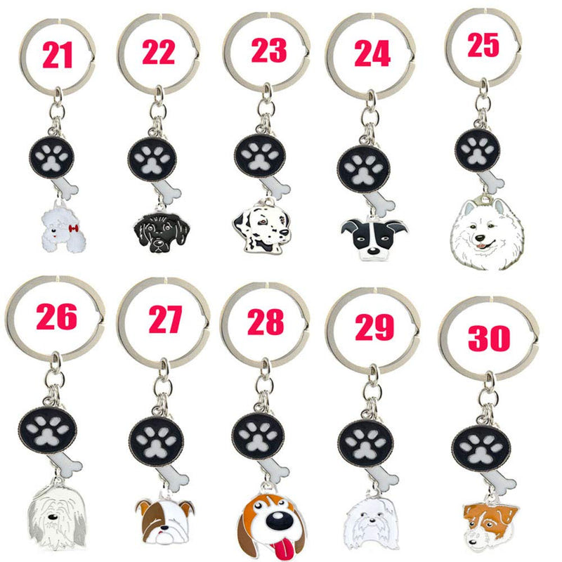 Dog ID Tags Keychain, Pet ID Tags Lovely Metal Dog Keychain Puppy Paw Bone Small Dog Pendant German Shepherd - PawsPlanet Australia
