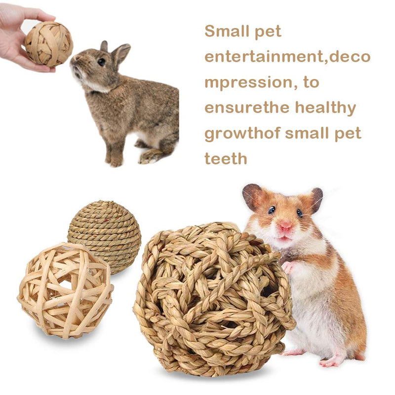 YANGWX Rabbit Guinea Pig Hamster Bunny Chew Toys, Natural Wooden Chinchillas Toys Exercise Accessories, Teeth Care Molar Toy for Hamster Rabbits Gerbils Bird Parrot - 8PCS M:8PCS - PawsPlanet Australia