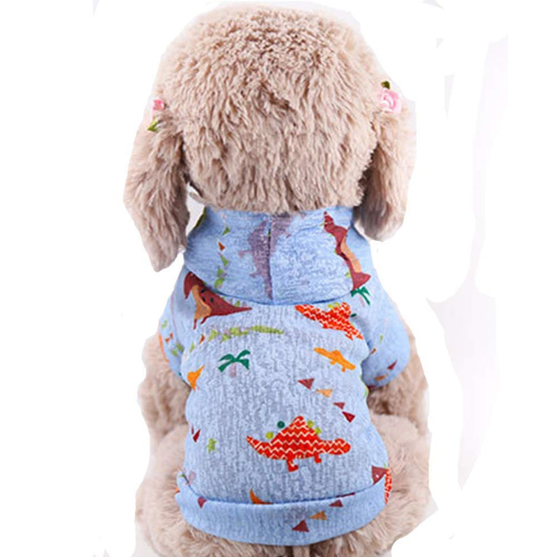 ANIAC Pet Dog Hoodies Puppy Jacket Cute Cat Hooded Sweatshirt Teddy Vest Chihuahua Clothes Spring and Summer Cooling Coat UV Protection Outfits (X-Small, Blue) X-Small - PawsPlanet Australia