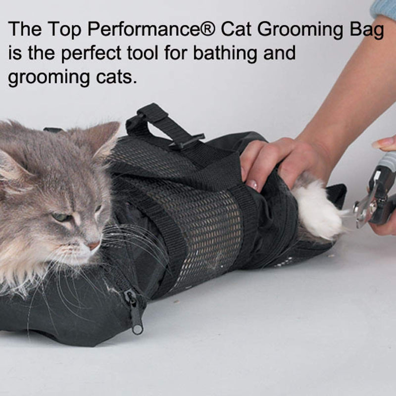 [Australia] - Pet Cat Grooming Bag Cat Carrier Bag Mesh Cat Grooming Bathing Restraint Bag Multifunctional Cat Bag Carrier for Nail Trimming Bathing Examining 