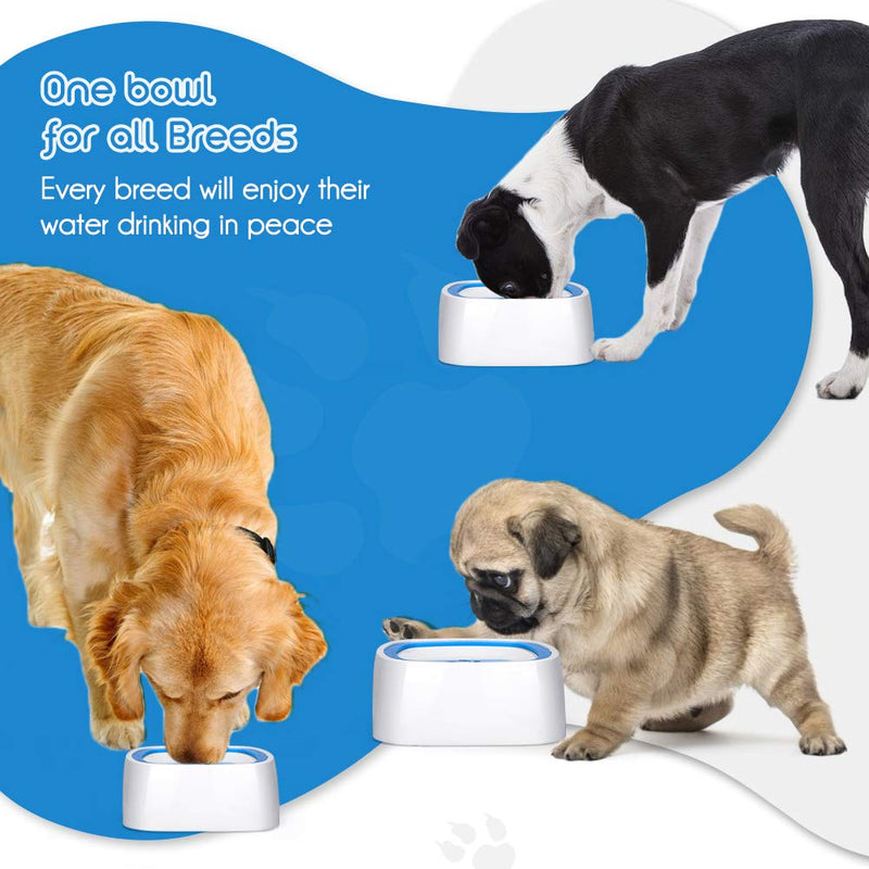 Dog Water Bowl Vehicle Carried Floating Bowl, No Spill Dog Bowl Anti Gulping Dripless Avoid Wet Mouth Pet Bowl with Food Grade Material for Dogs/Cats, Keep Water Fresh - PawsPlanet Australia