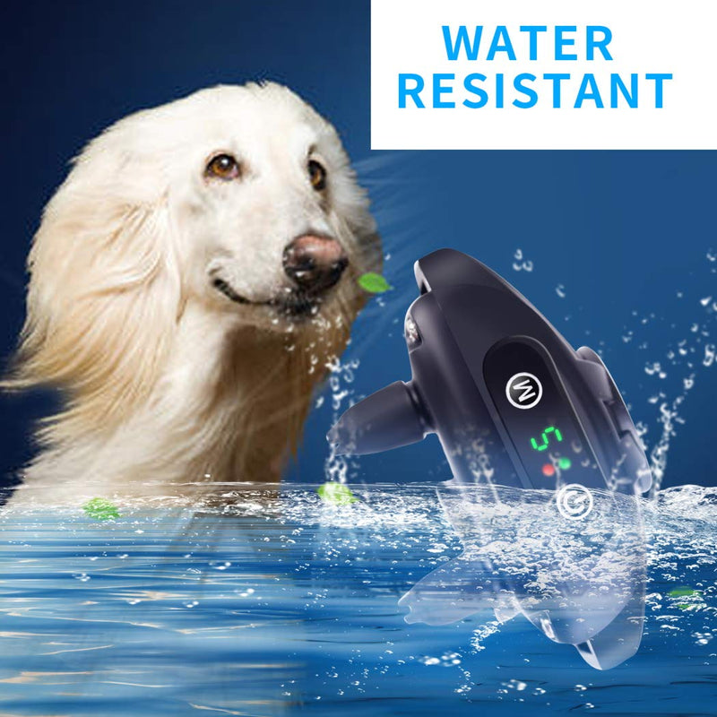 [Australia] - Jing Cheng Humane Bark Collar, IP67 Waterproof Rechargeable Dog Training Collar, No Shock Anti Barking Device with Vibration Beep Modes 
