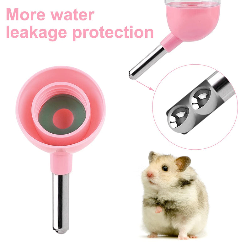 QUACOWW 2 Pieces Small Animal Water Bottle, Guinea Pig Water Bottle No Drip 125ml Hamster Water Bottles, Hanging Water Bottle for Small Pet Rabbit Cat Hamster - PawsPlanet Australia