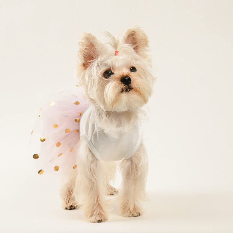 Dog Birthday Dresses, Summer Spring Girl Dog Clothes for Small Dogs, Pink Puppy Dress, Chihuahua Yorkie Dress Costume, Pet Clothing Dog Clothes Outfit Cat Apparel (Birthday, Medium) - PawsPlanet Australia