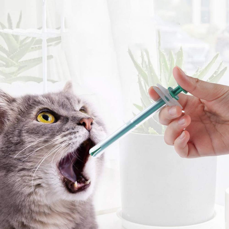 [Australia] - Dearjana Pet Medicine Feeder - Pet Pill Poppers Handy Durable Pet Pill Dispenser Oral Tablet Capsule or Liquid Medical Feeding Tool Kit Silicone Syringes for Cats Dogs Small Animals 
