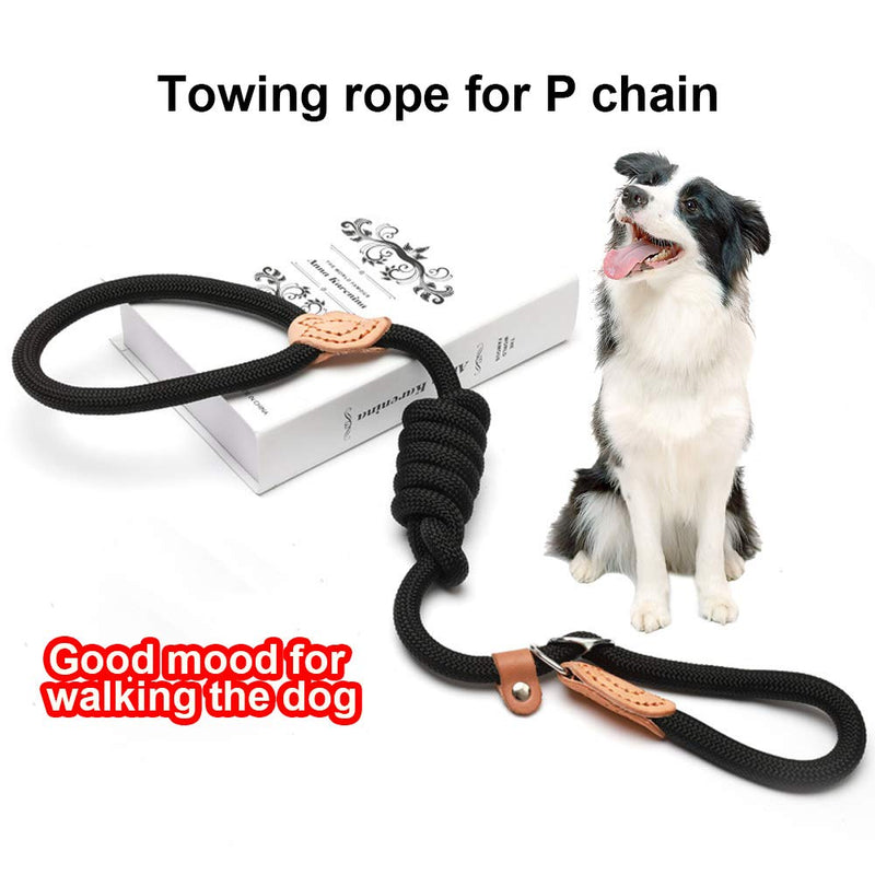 Strong and Durable Braided Rope no Traction Training Lead Traction Anti-Skid Rope, Used for Traction Training Lead Rope for Medium and Large Dogs (Black) Black - PawsPlanet Australia