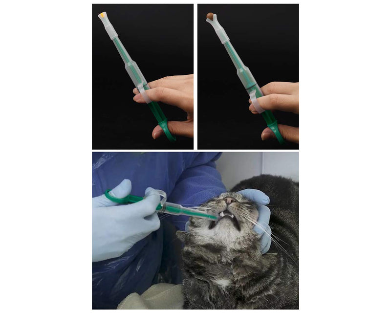 ds. distinctive style Plastic Pet Pill Tablet Feeder Durable Injector Syringes Medical Feeding Tool with Soft Tip for Cats Dogs (Green) - PawsPlanet Australia