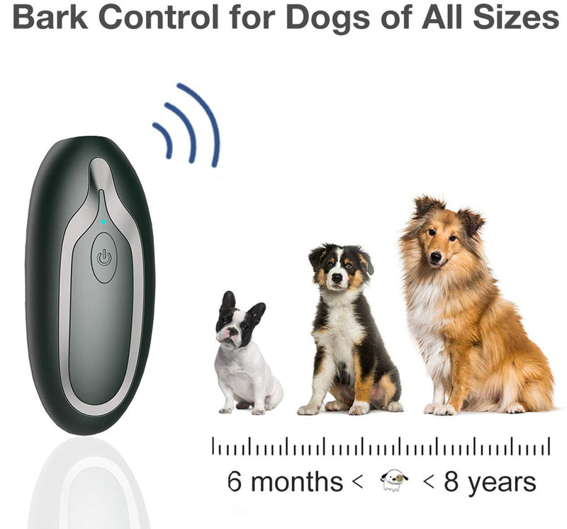 Ultrasonic Dog Bark Deterrent, Bark Control Device - Anti Barking Device, 2-in-1 Dog Training Tool, Rechargeable Dog Trainer & Barking Control, Safe to Use Dog Repeller Pet Corrector Dog Whistle Black - PawsPlanet Australia