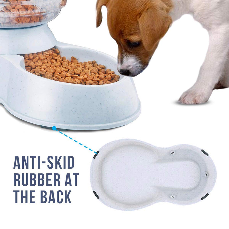 Zento Deals Automatic Self-Dispensing Pet Feeder Premium Quality Replenish Eating Bowl Storage Container Self Feeding Gravity 3.5 liters 1 Gallon Large Capacity Pet Feeder for Dog Cat - PawsPlanet Australia