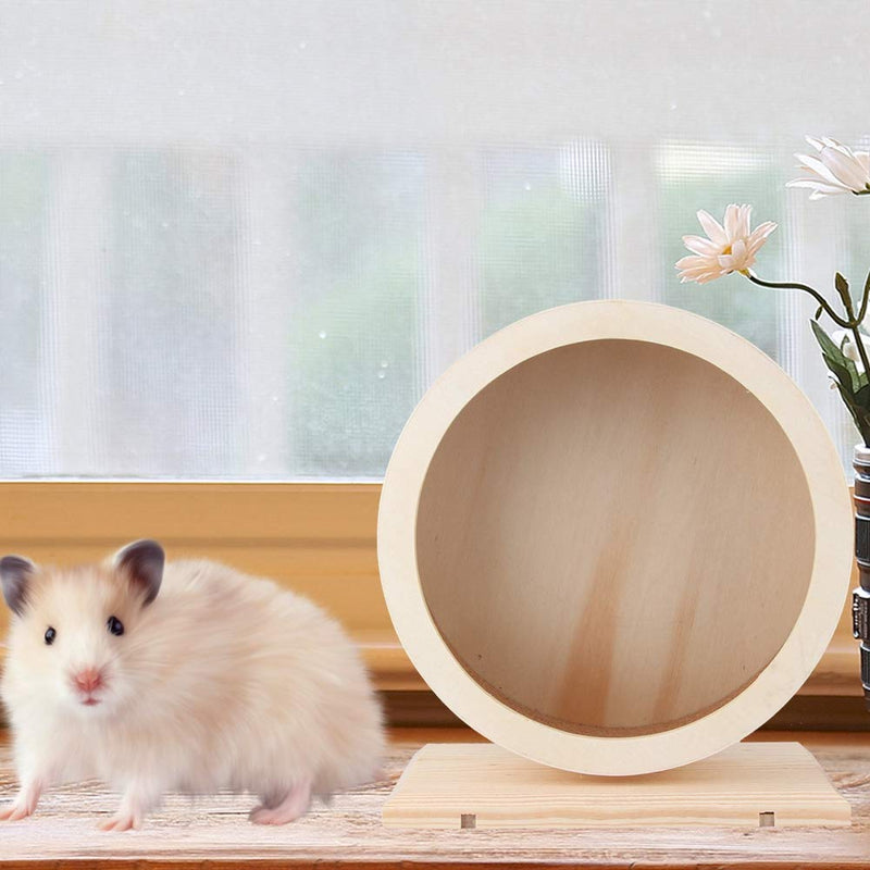 ViaGasaFamido Hamster Wheel, Small Pets Wooden Exercise House Funny Wheel Running Rest Nest Natural Roller Playing Toy for Gerbils Chinchillas Hedgehogs Mice Other Small Animals(S) S - PawsPlanet Australia