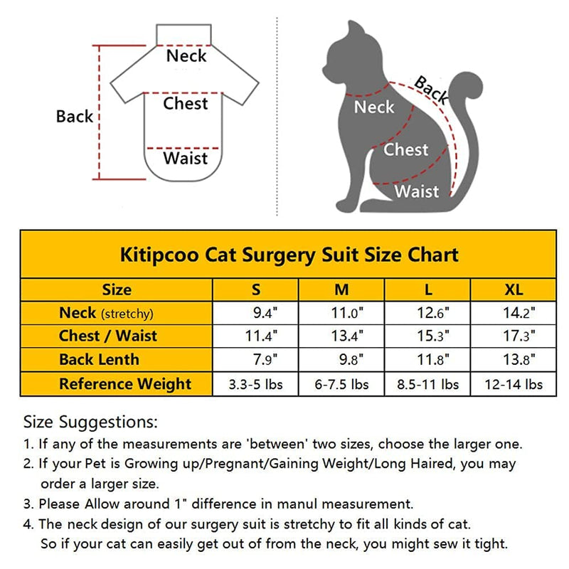 Kitipcoo Professional Surgery Recovery Suit for Cats Paste Cotton Breathable Surgery Suits for Abdominal Wounds and Skin Diseases for Cats Dogs, After Surgery Wear Suit Small (Pack of 1) Avocado - PawsPlanet Australia