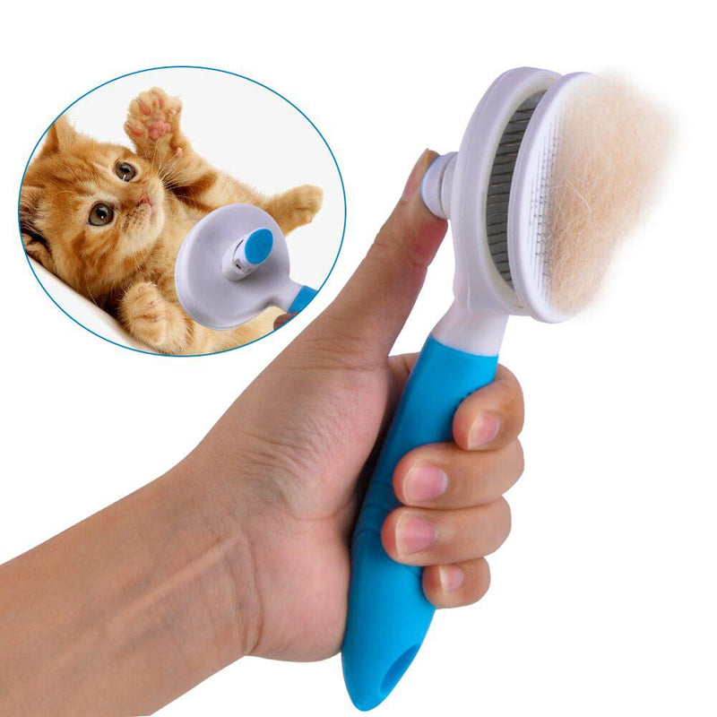 ShipeeKin Effective Grooming Dog / Cat Brush, Detangling Comb for Dogs and Long-haired Cat with Cleaning Button against Knotted Hair for Pets with Medium and Long Hair - PawsPlanet Australia