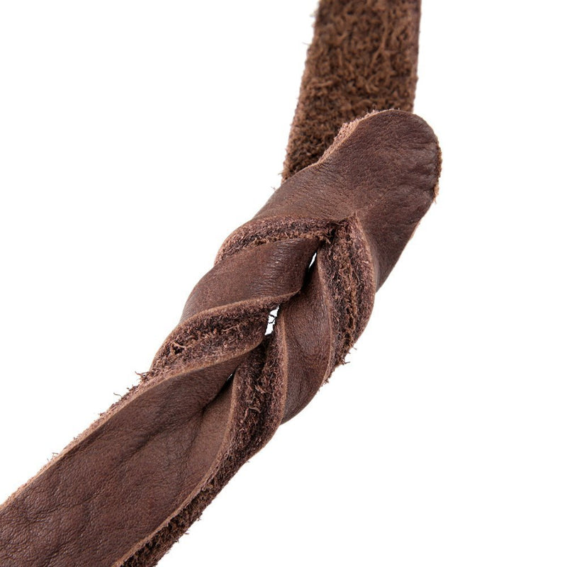 [Australia] - Dogs Kingdom Genuine Leather Braided Brown Dog Leash 4Ft/5Ft/7Ft/8.5Ft Best Lead for Large and Medium Dogs Training Walking 5/7"*8.5ft Brown/Gold hook 