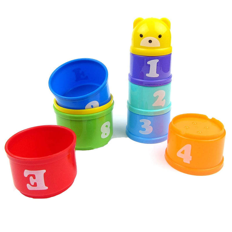 [Australia] - Wontee Bird Educational Stacking Cup Toy Colorful Training Treat Toys for Birds Parrots 